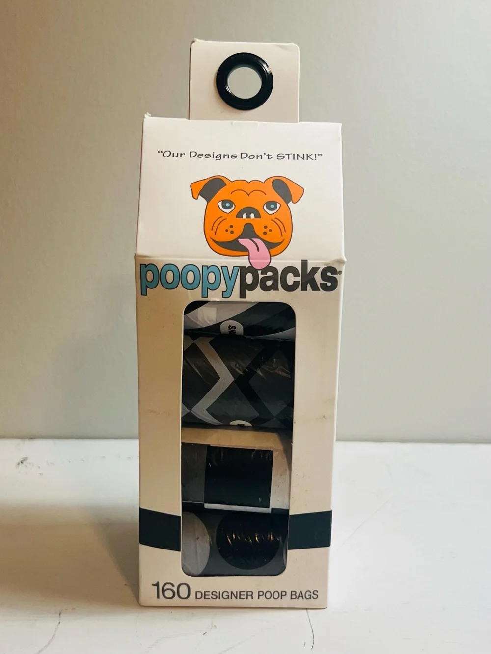 160 Designer Dog Poop Bags - Black & Gray